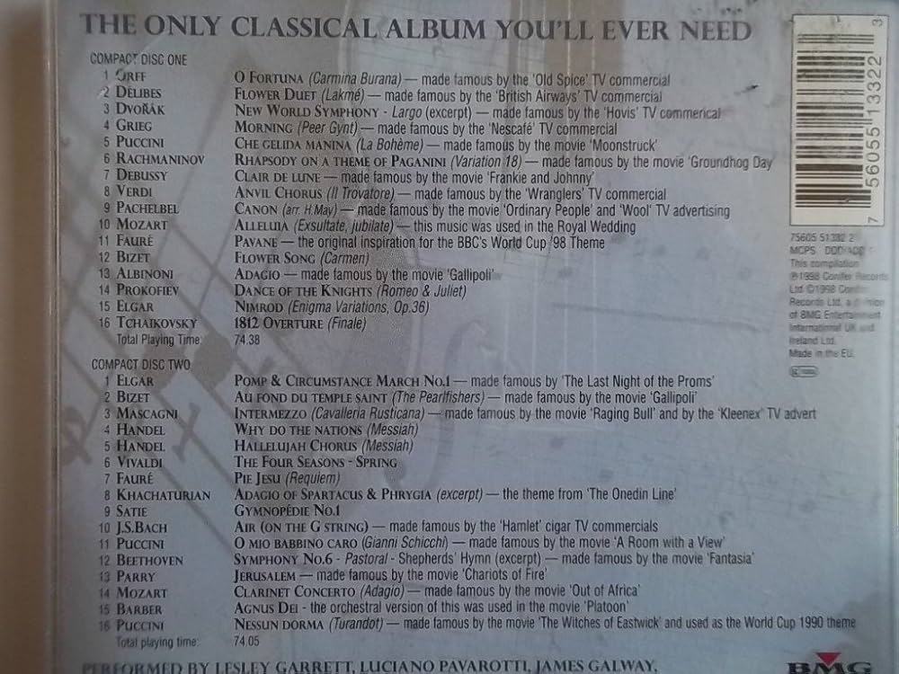 (未使用･未開封品)　Only Classical CD You'll Need lok26k6 VARIOUS ARTISTS - Only Classical Album You'll Ever Need